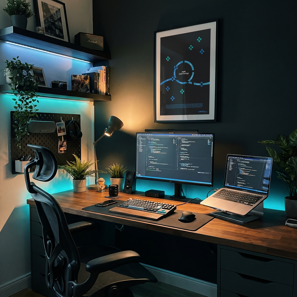 Agile Print, Black & Blue
