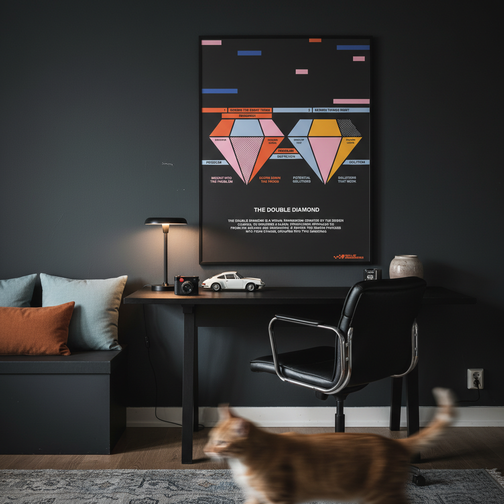 Double Diamond Print, Geometric & Dark