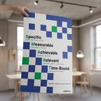 SMART GOALS Print, Blue