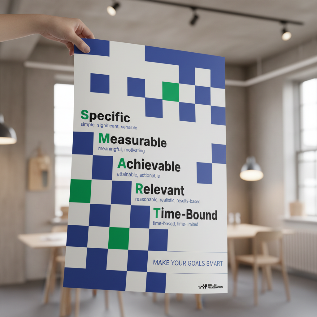 SMART GOALS Print, Blue