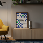 SMART GOALS Print, Blue