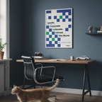 SMART GOALS Print, Blue