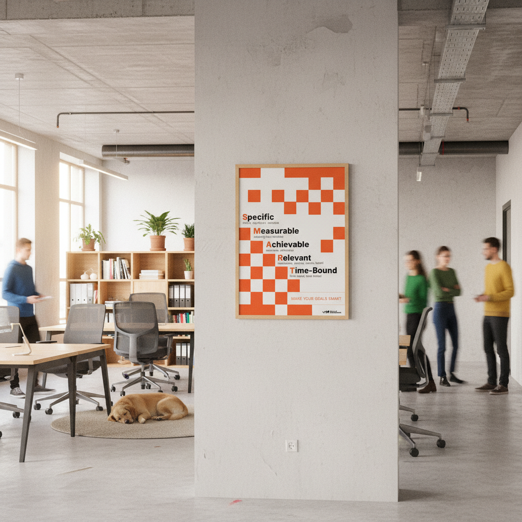 SMART GOALS Print, Red