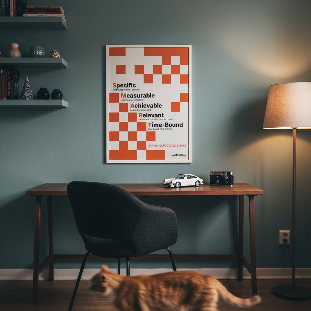 SMART GOALS Print, Red