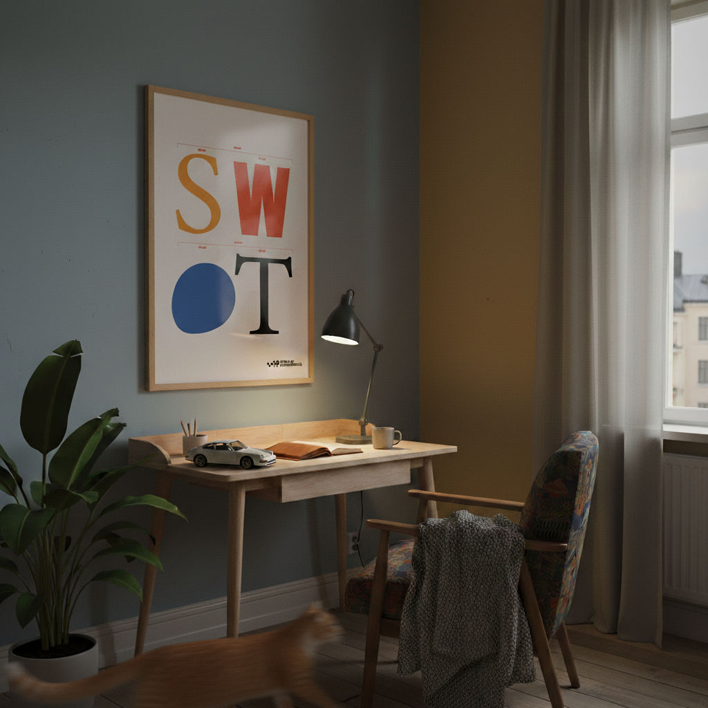 SWOT Analysis Print, Bauhaus