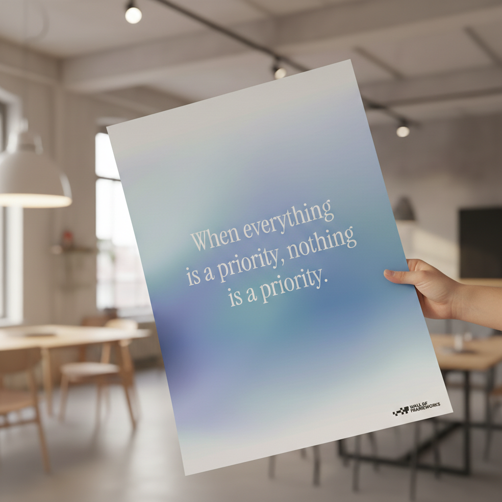 Priorities Print, Blue