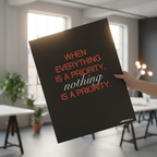 Priorities Print, Black