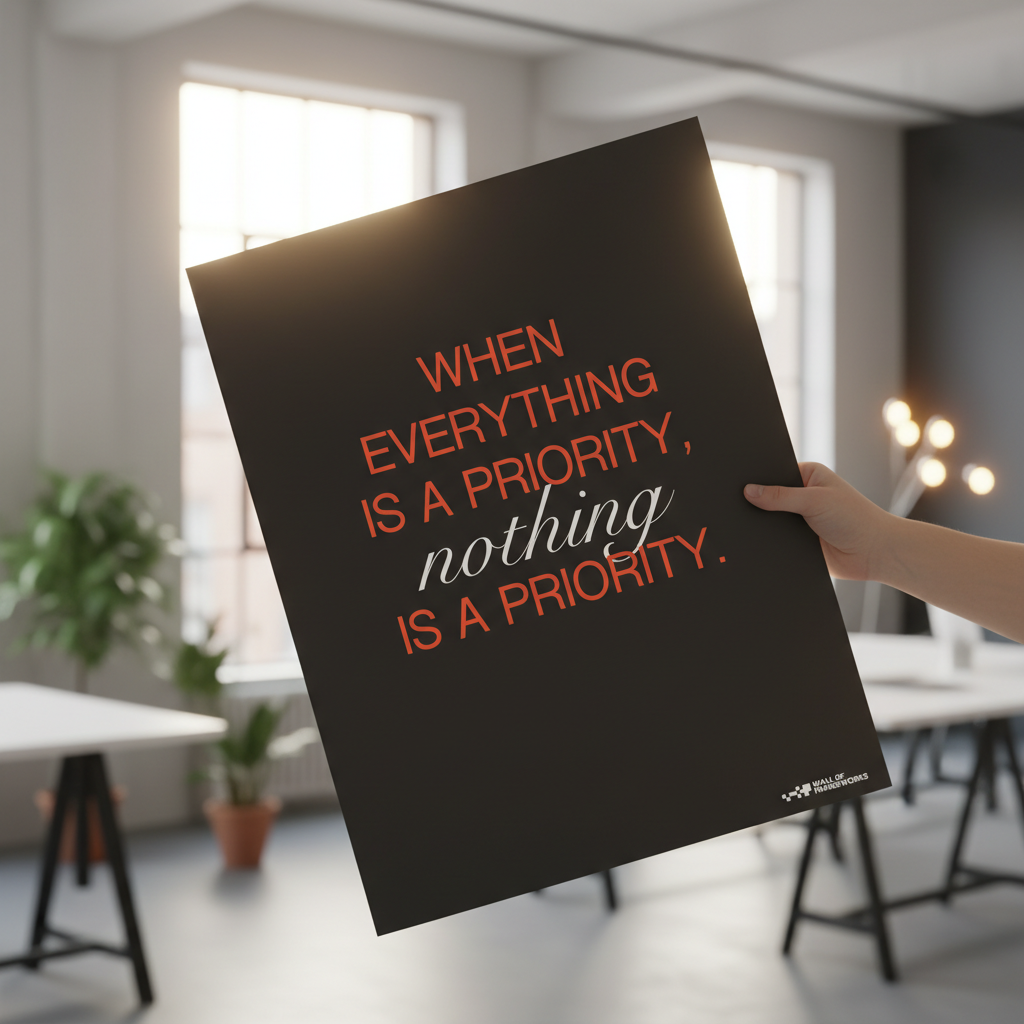Priorities Print, Black