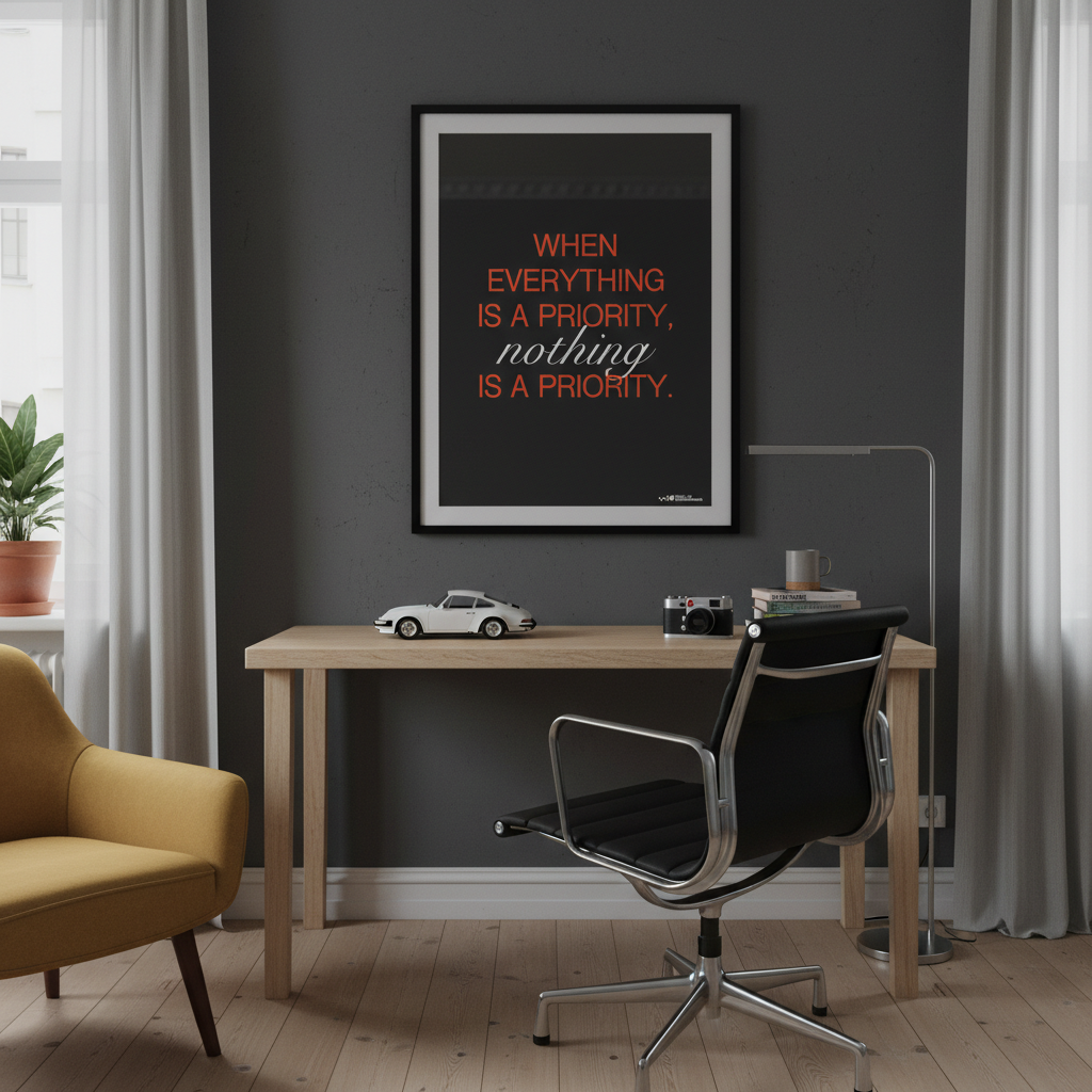 Priorities Print, Black