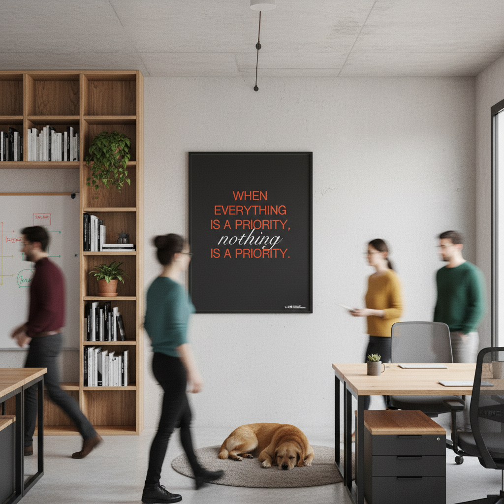 Priorities Print, Black