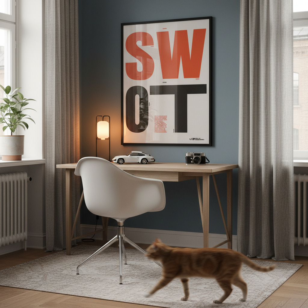 SWOT Analysis Print, Red
