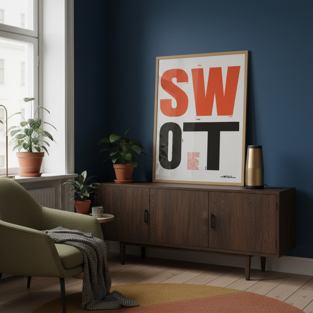 SWOT Analysis Print, Red