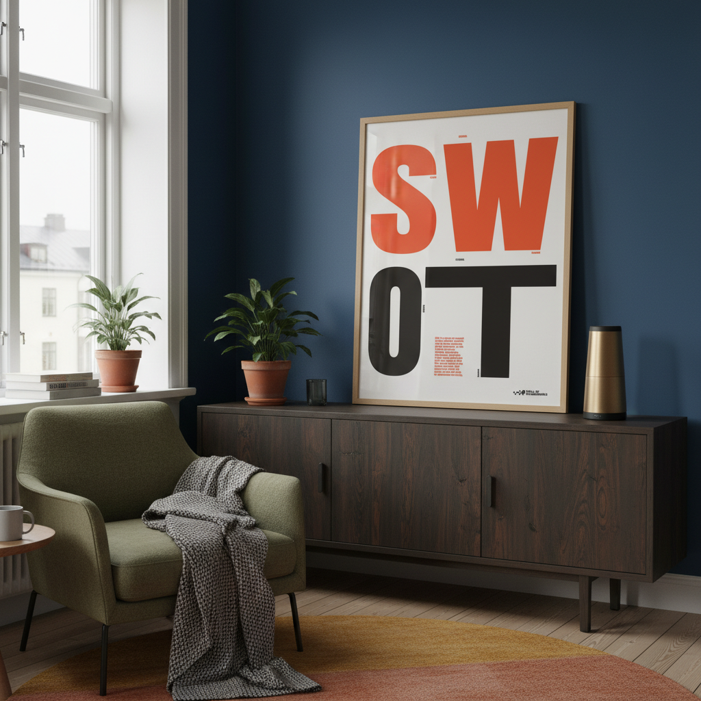 SWOT Analysis Print, Red