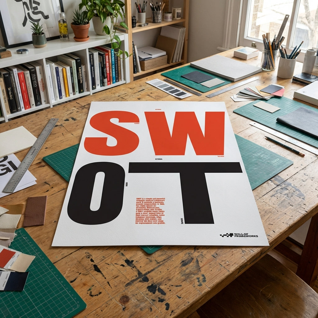 SWOT Analysis Print, Red